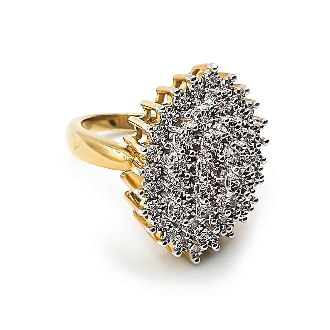 9ct Yellow Gold Ladies Diamond Ring The_Diamond_box_South_Africa