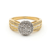 9ct Two-Toned Ladies Diamond Cluster Ring The_Diamond_box_South_Africa
