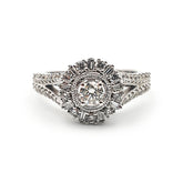 9ct White Gold Diamond Halo Cluster Engagement Ring The_Diamond_box_South_Africa