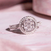 9ct White Gold Ladies Diamond Cluster Engagement Ring The_Diamond_box_South_Africa