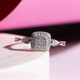 9ct White Gold Ladies Diamond Cluster Engagement Ring The_Diamond_box_South_Africa