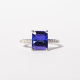14ct White Gold Ladies 3ct Tanzanite and diamond Ring The_Diamond_box_South_Africa