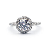 9ct White Gold Ladies 1,00ct Moissanite Halo Engagement Ring The_Diamond_box_South_Africa