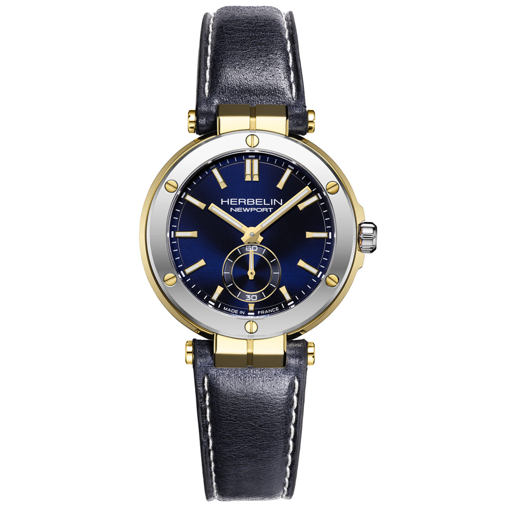 Herbelin Newport Two-Tone Blue Dial Gents Watch - 18289T1N35