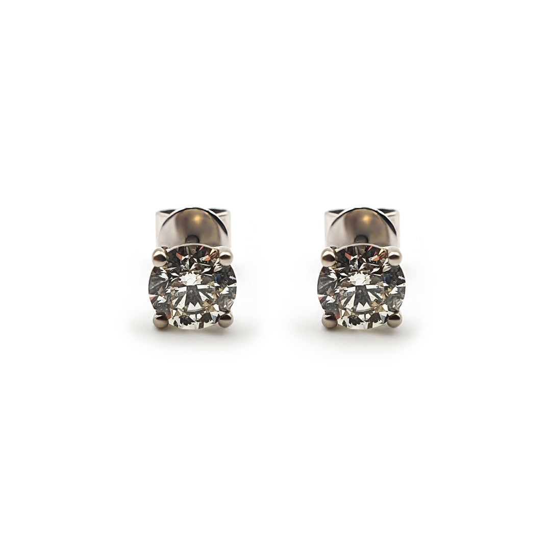 9ct White Gold Ladies 1,00ct Diamond Stud Earrings The_Diamond_box_South_Africa