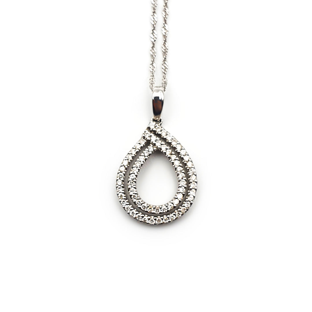 9ct White Gold Ladies Diamond Pendant The_Diamond_box_South_Africa