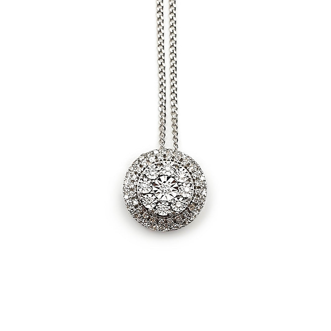 9ct White Gold Ladies Diamond Pendant The_Diamond_box_South_Africa