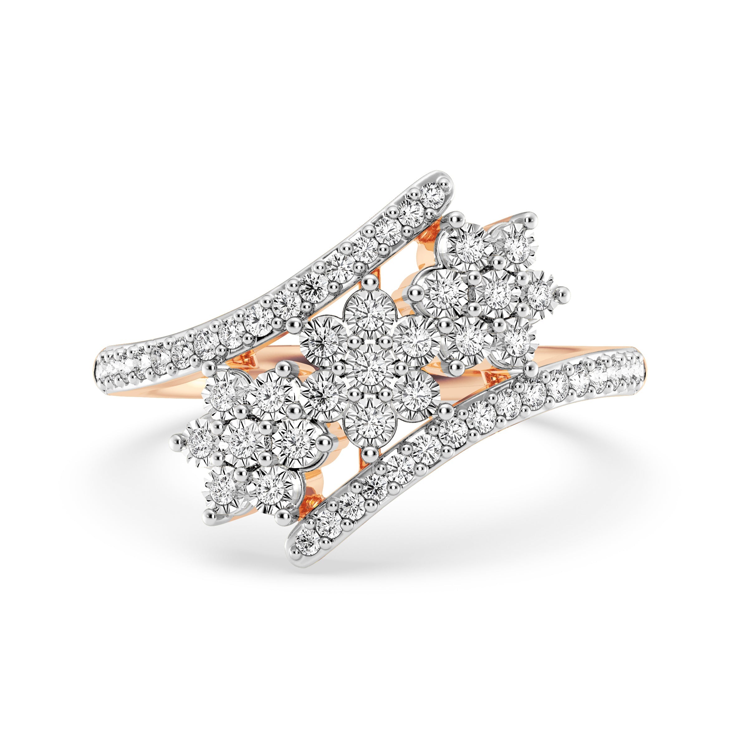 9ct Rose Gold Ladies Diamond Cluster Engagement Ring - 558JWR - RG The_Diamond_box_South_Africa