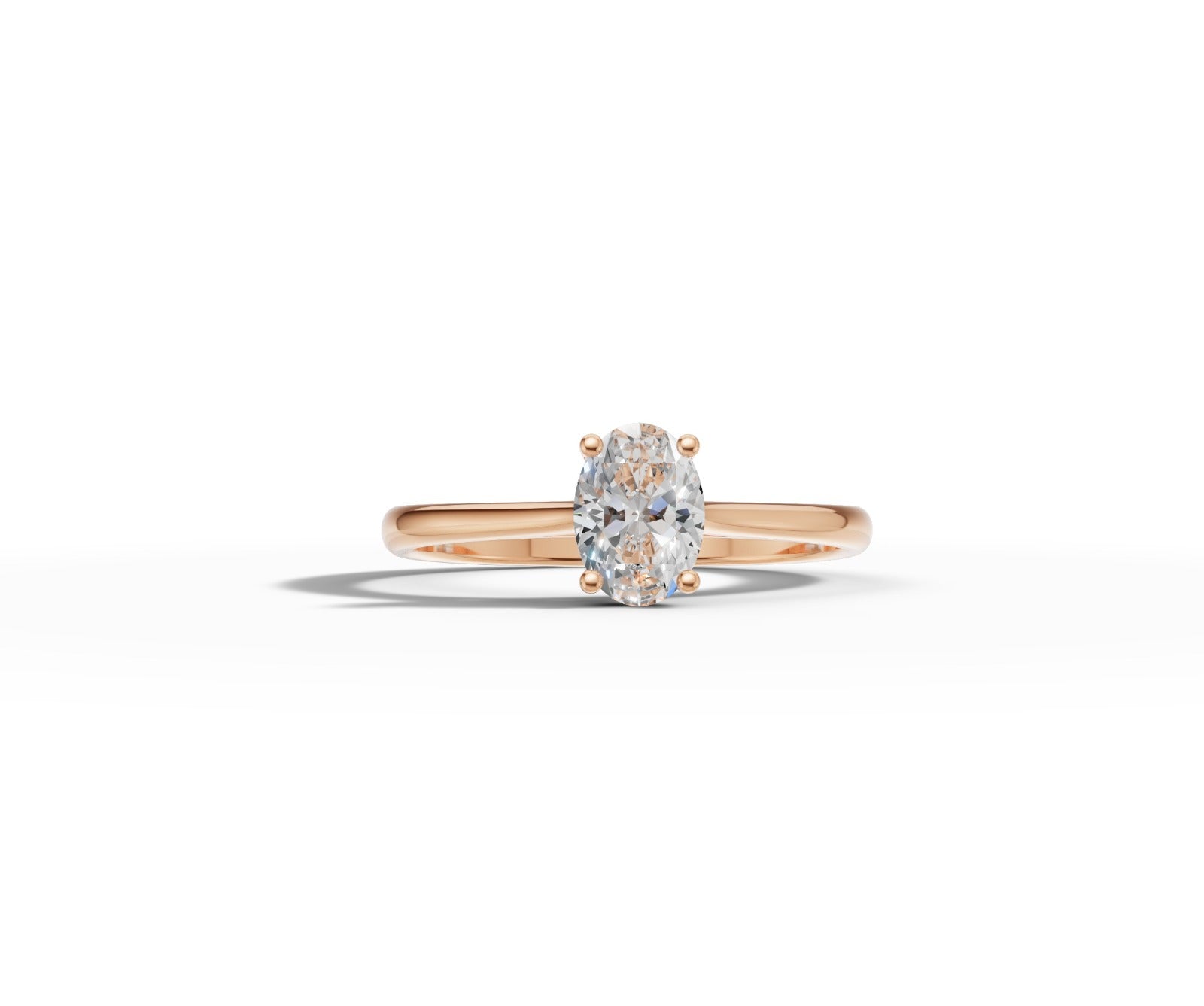 9ct Oval Cut 1ct Lab Grown Diamond Engagement Ring
