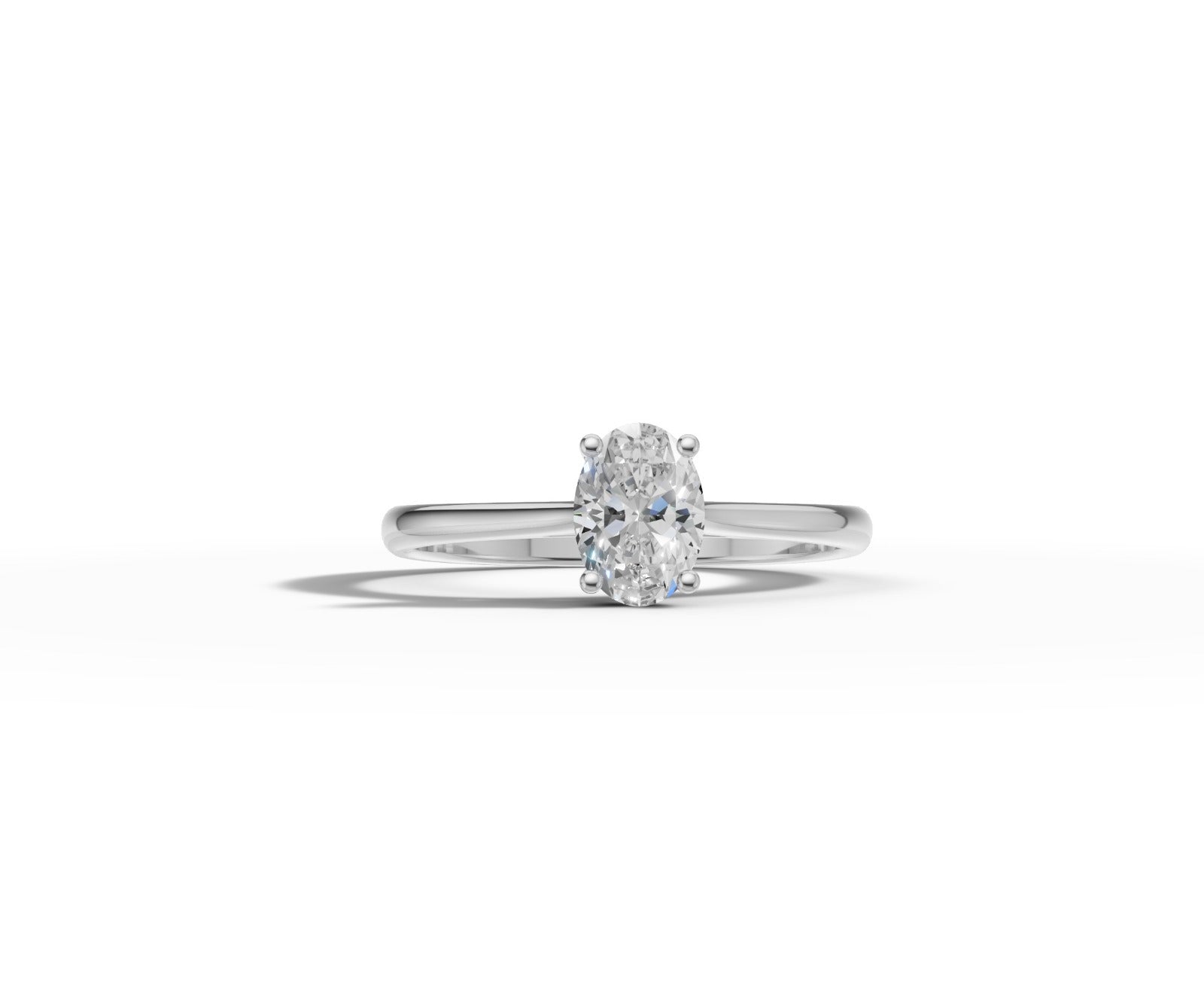 9ct Oval Cut 1ct Lab Grown Diamond Engagement Ring