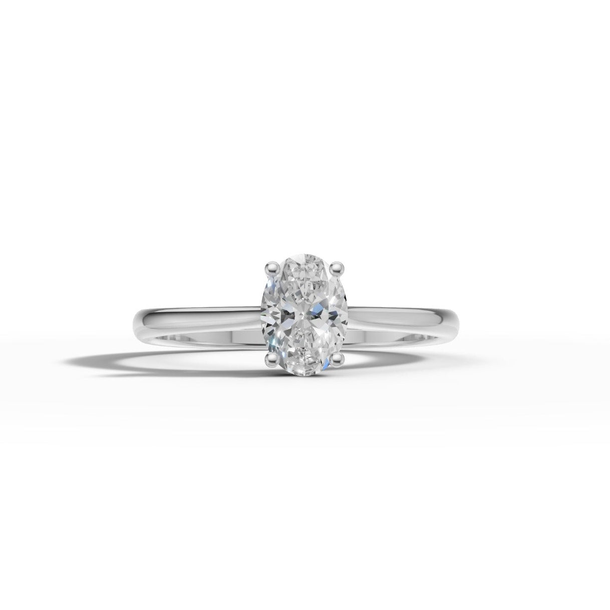9ct Oval Cut 1ct Lab Grown Diamond Engagement Ring
