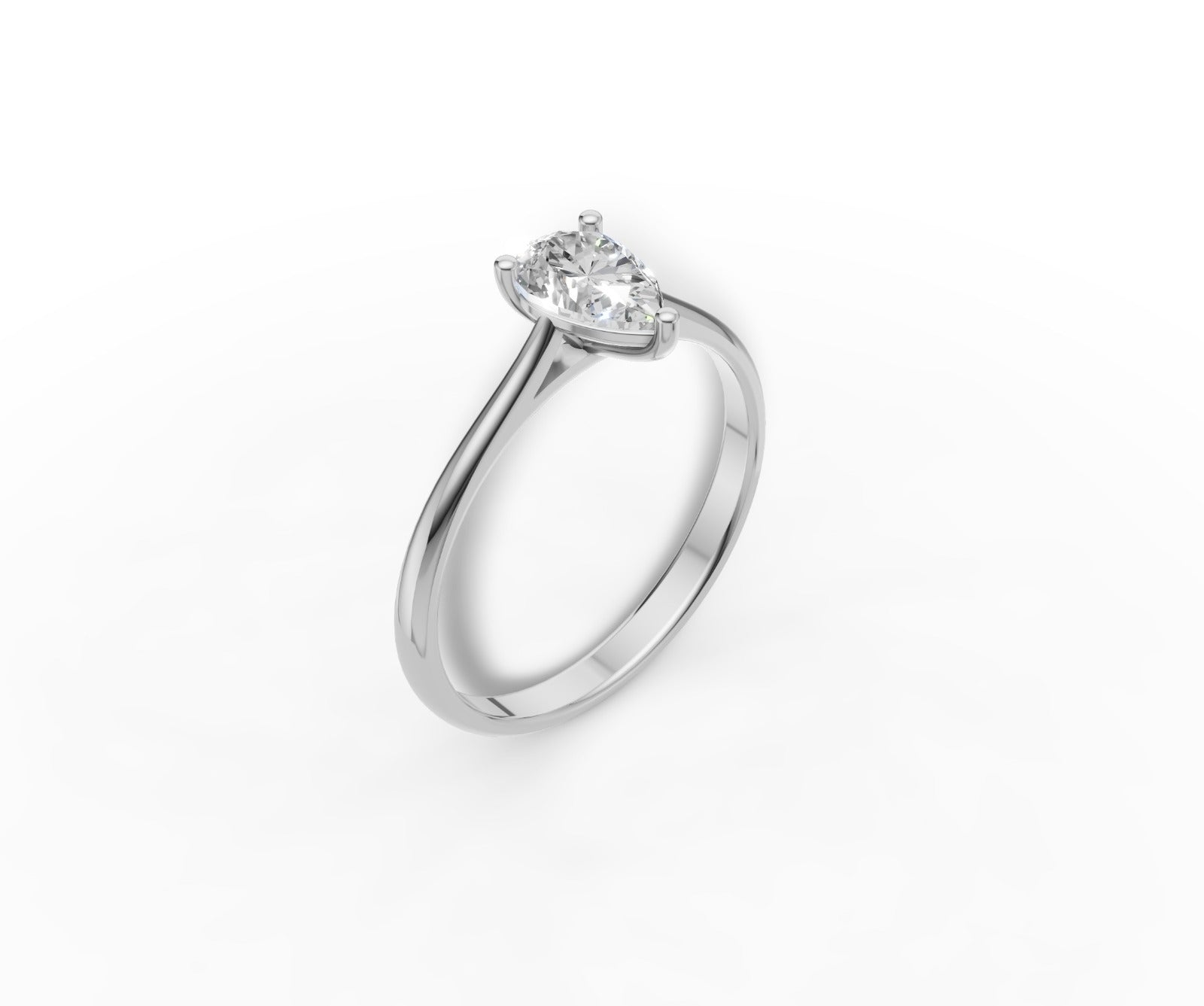 9ct Gold 1ct Pear Cut Lab-Grown Diamond Engagement Ring