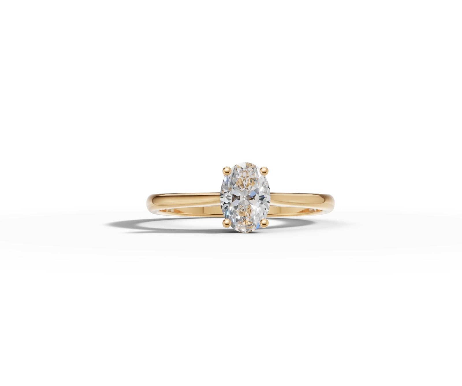 9ct Oval Cut 1ct Lab Grown Diamond Engagement Ring