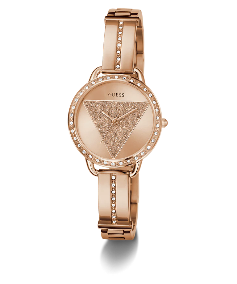 GUESS Ladies Rose Gold Tone Analog Watch GW0914L3