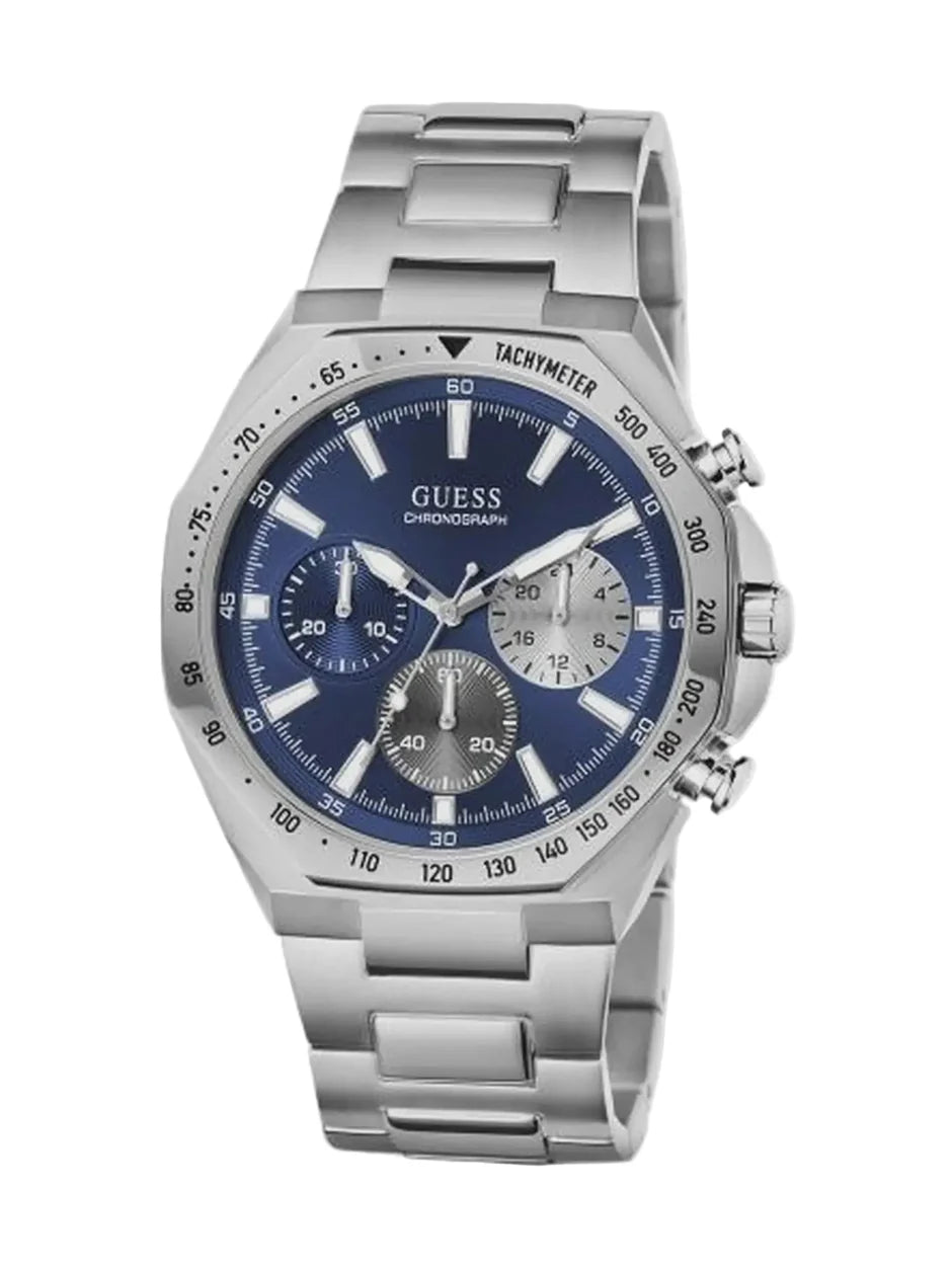 Guess Chronograph Quartz Blue Dial Stainless Steel Watch - GW1122G1