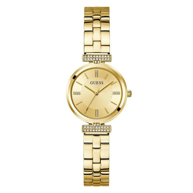 Guess Array Champagne Dial Analogue Watch - GW0762L2