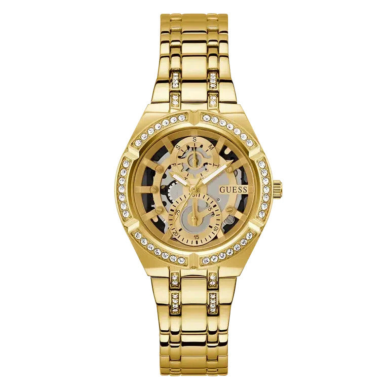 Guess Ladies Gold Tone Multi-function Watch -  GW0604L2
