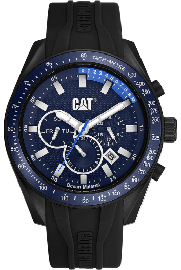 CAT Oceania Multi Men's Blue Multifunction Watch with Black Silicone Strap - LQ.169.21.626