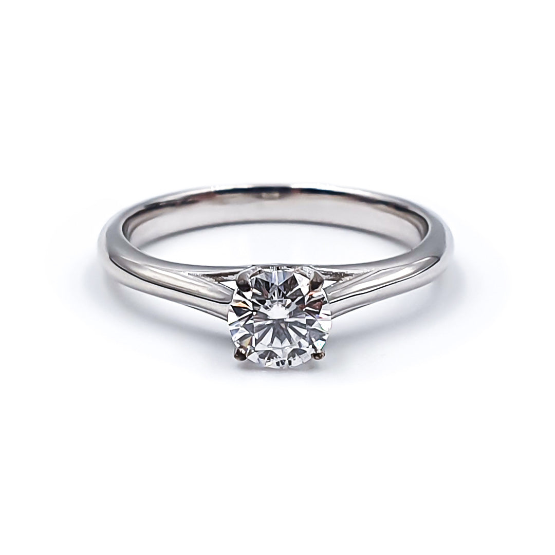 9ct White Gold Ladies 0,50ct Moissanite Solitaire Engagement Ring The_Diamond_box_South_Africa