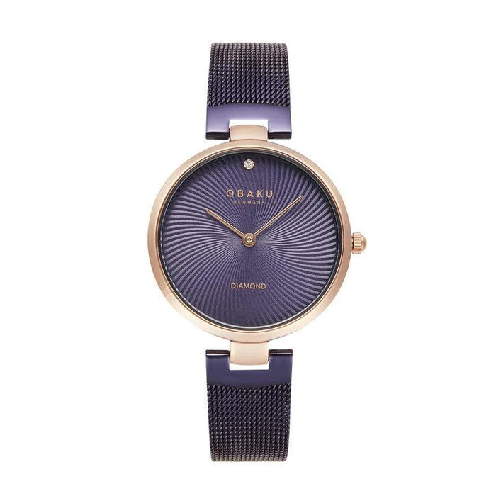 Obaku Diamant Violet - Blue Dial Ladies Watch  - V256LXVQMQ