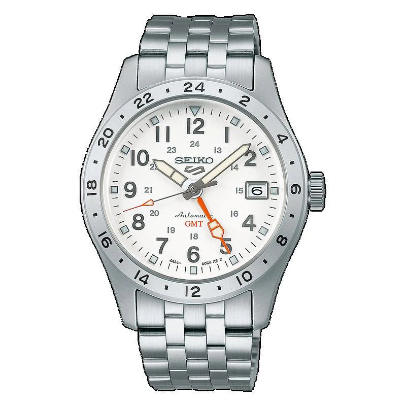 Seiko 5 Sports Overwhite Field GMT Watch - SSB44P1