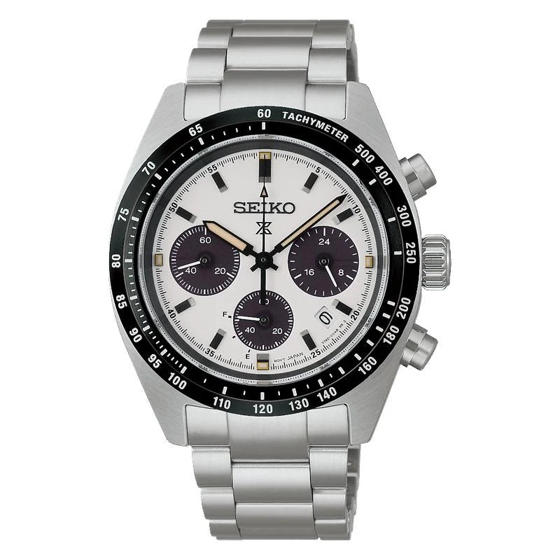 Seiko Prospex Speedtimer Monochrome Solar Chronograph Watch - SSC961P1