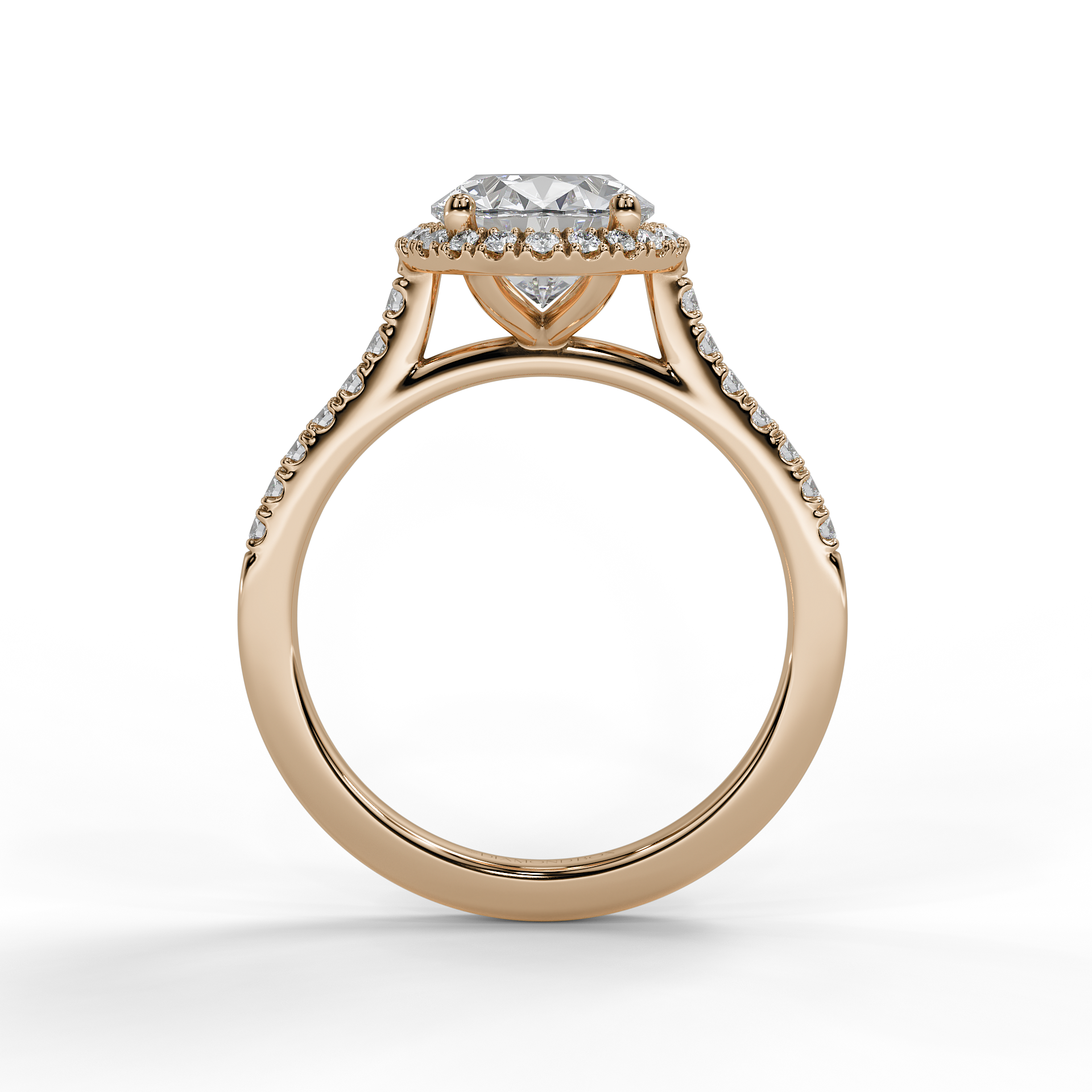 9ct White Gold Lab Grown Engagement Ring - 2ct Oval Halo