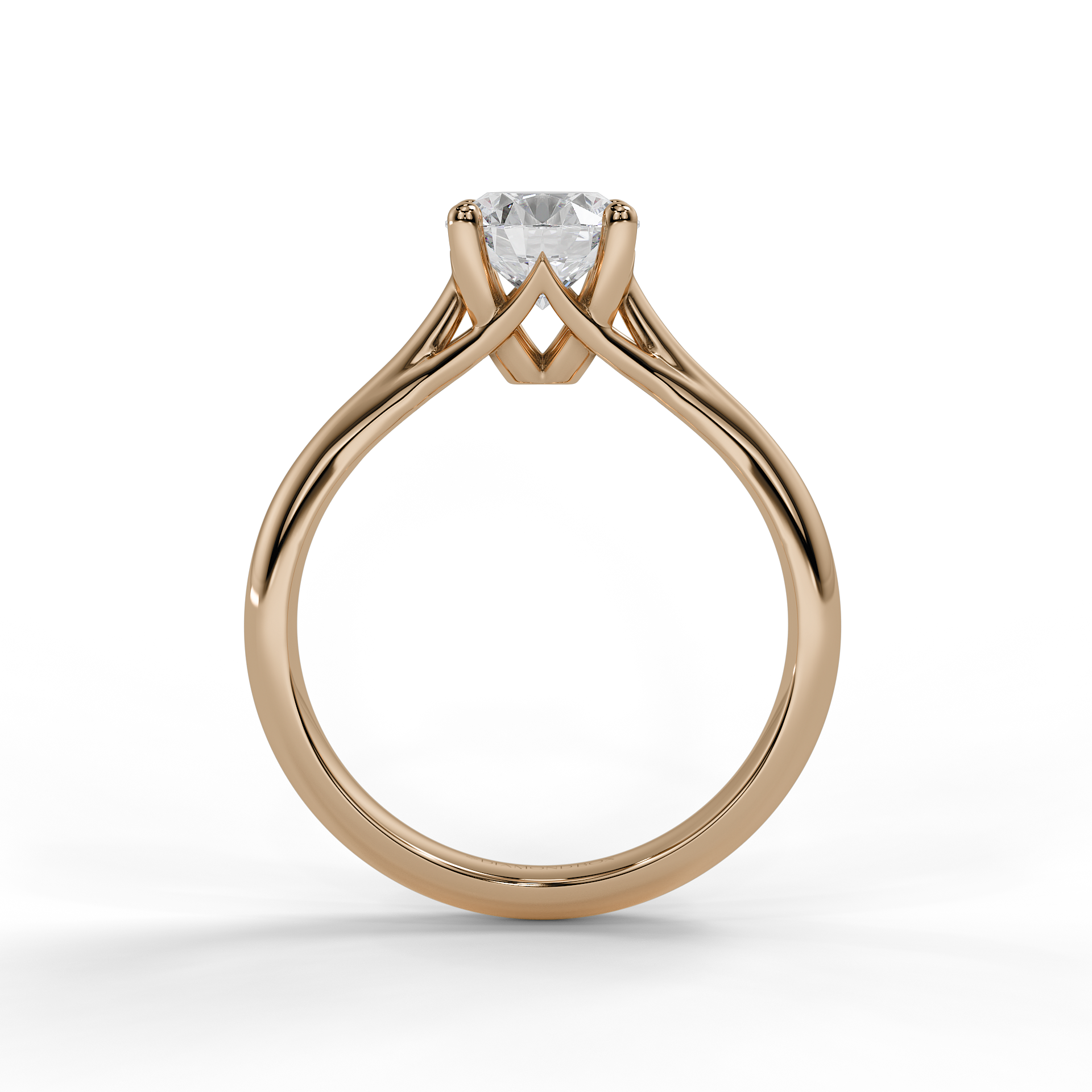 9ct White Gold Round Solitaire Lab Grown Engagement Ring - 1ct