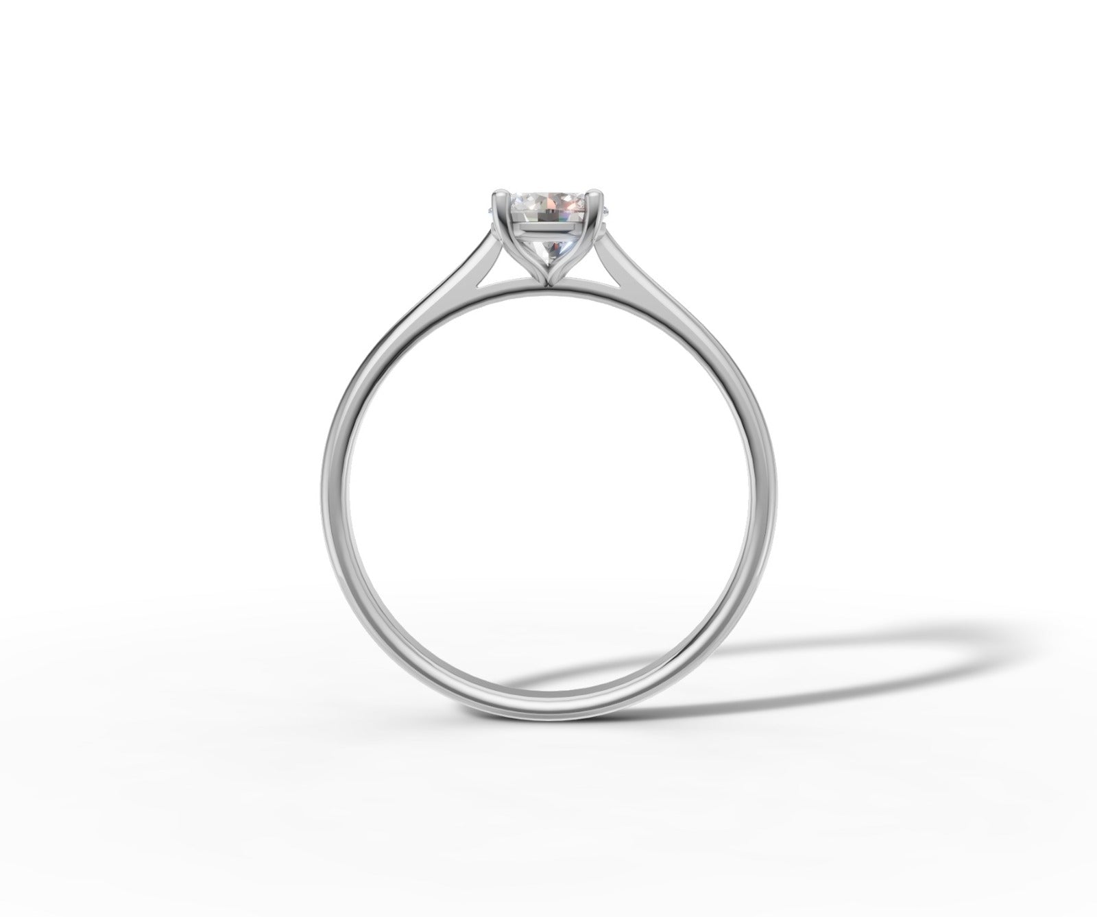 9ct Gold 1ct Round Cut Lab-Grown Diamond Engagement Ring