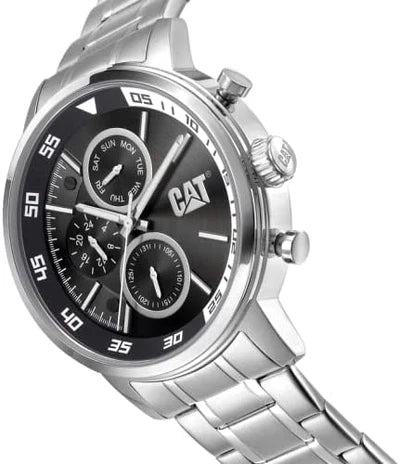 CAT Sail Men's Silver Stainless Steel Watch with Black Dial - AK.149.11.122