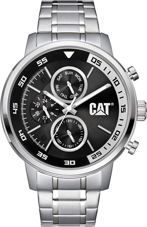 CAT Sail Men's Silver Stainless Steel Watch with Black Dial - AK.149.11.122