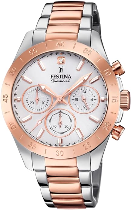 Festina Boyfriend Chronograph Two Tone Woman's Watch Festina - F20398/1