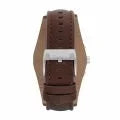 Fossil Men's Coachman Silver/Steel Round Leather Watch - CH2891