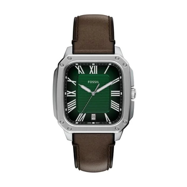 Fossil Men's Crosby Three-Hand Brown Leather Watch - FS6150