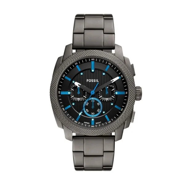 Fossil Men's Machine Chronograph, Gunmetal Stainless Steel Watch - FS6098