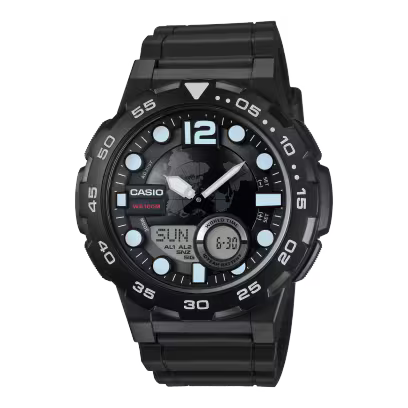 CASIO WORLD TIME WATCH - AEQ-100W-1AVDF