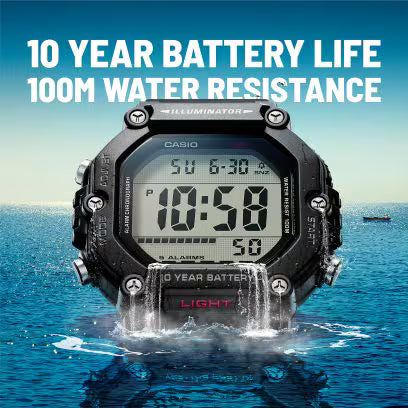 CASIO DIGITAL MENS WATCH - AE-1600H-1AVDF