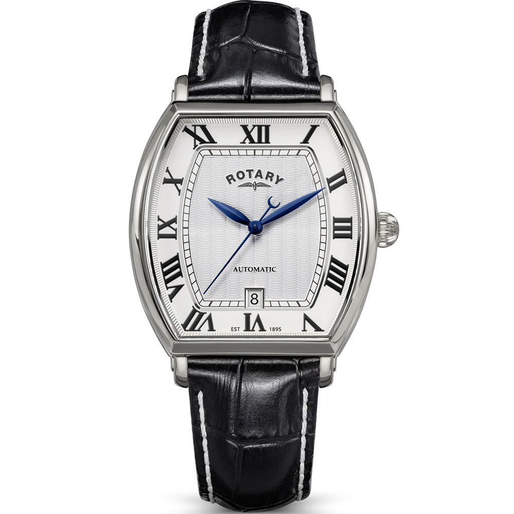 ROTARY 1895 Automatic White Black Leather - RGS10061/01