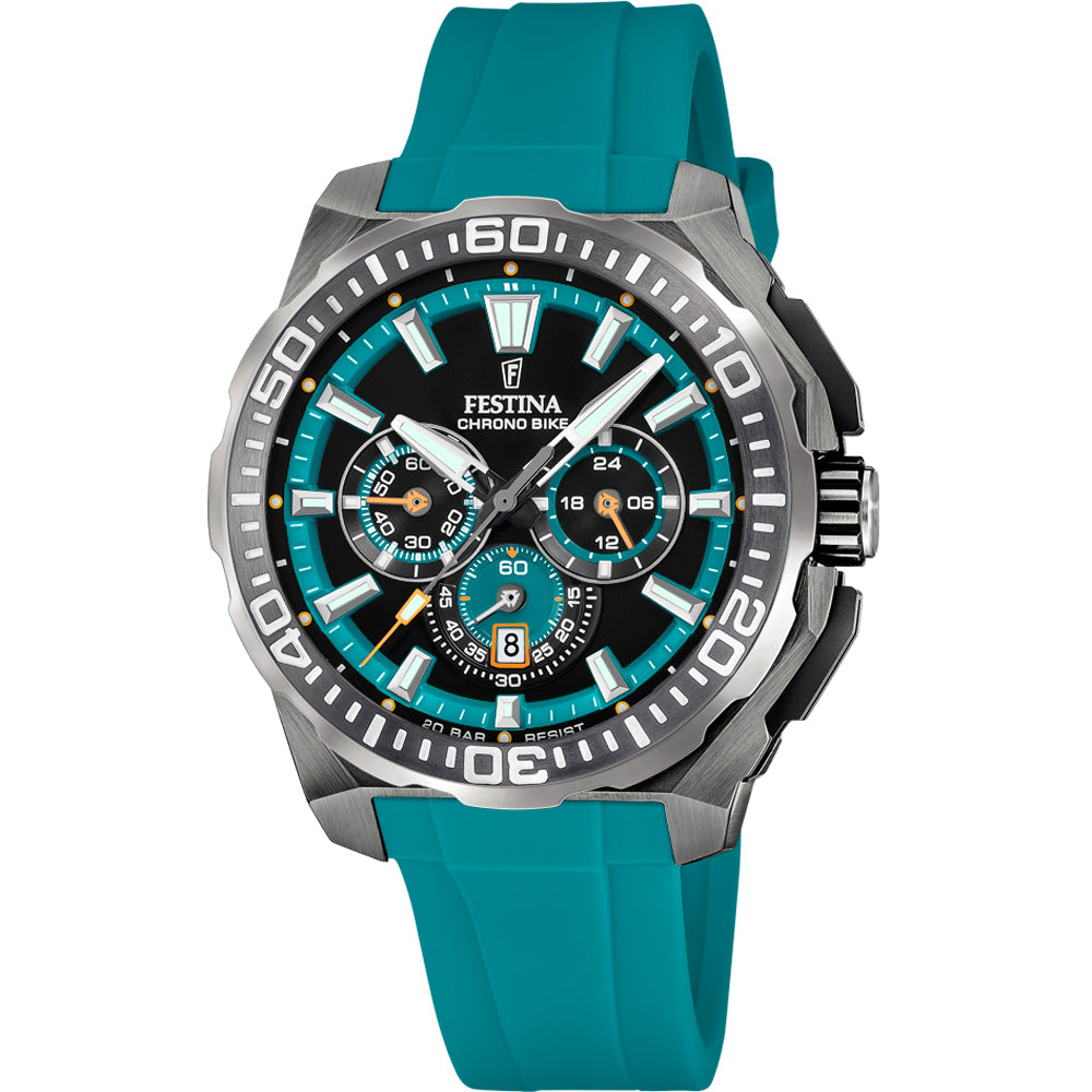 Festina F20725/6 Men's Chrono Bike Rubber Strap Watch - F20725/6