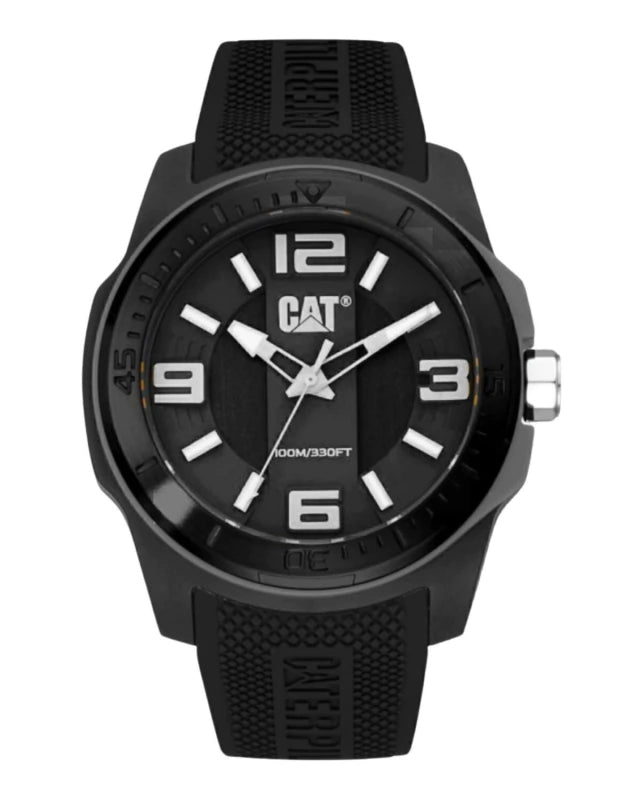 CAT Gridlock Men's Black Watch with Black Silicone Strap - LX.161.21.132