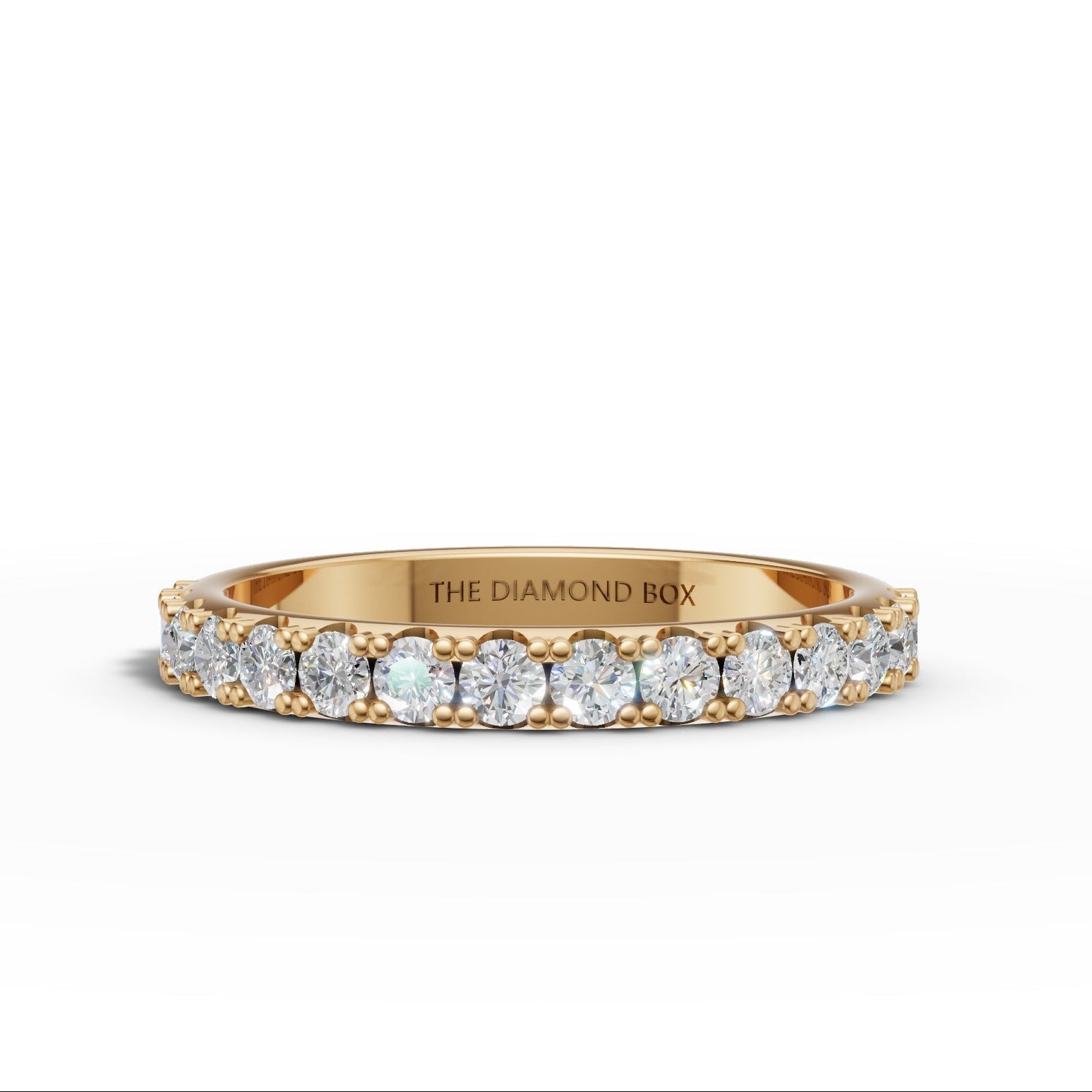 9ct White Gold Ladies Moissanite Wedding Band Band | 0,45ct