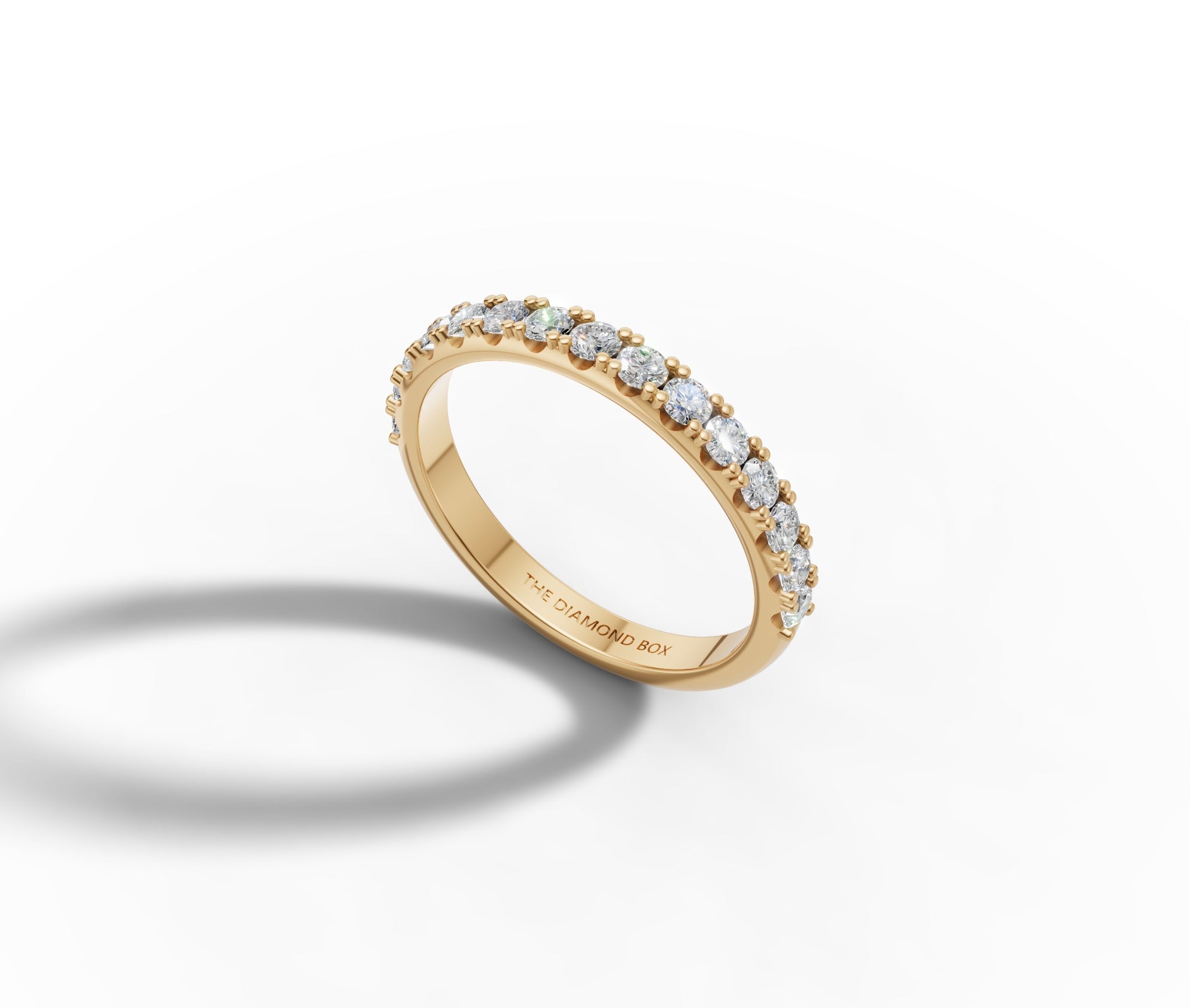 9ct White Gold Ladies Moissanite Wedding Band Band | 0,45ct