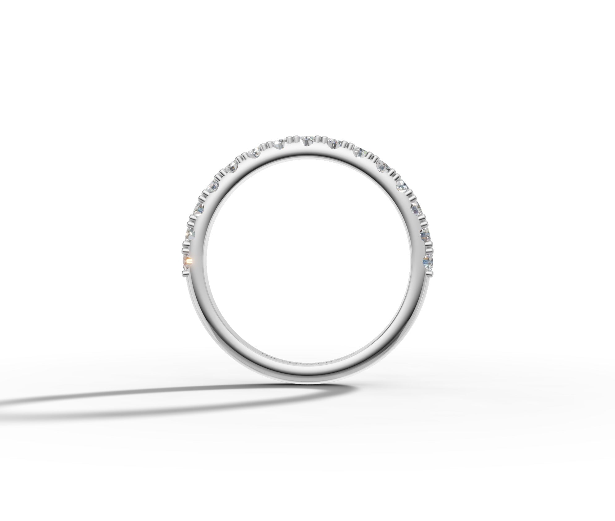 9ct White Gold Ladies Moissanite Wedding Band Band | 0,45ct