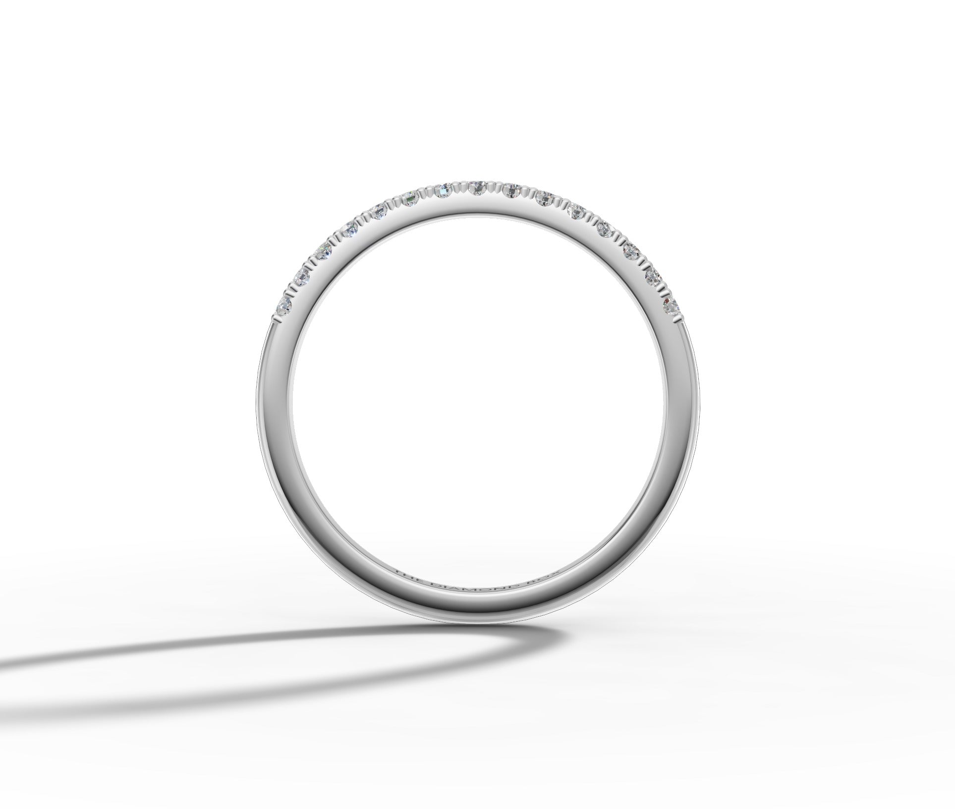9ct White Gold Ladies Moissanite Half Eternity Band Band | 0,30ct