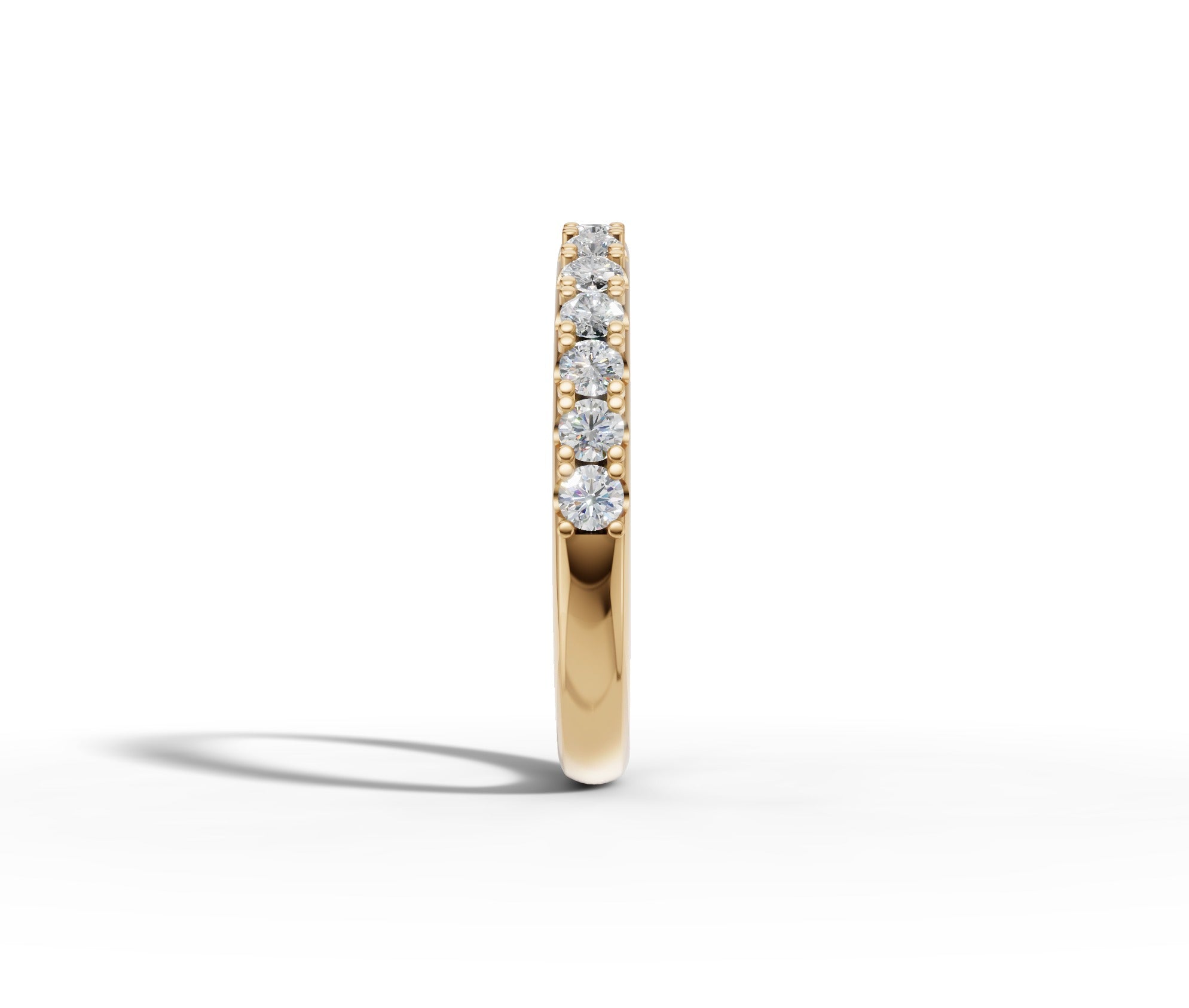 9ct White Gold Ladies Moissanite Wedding Band Band | 0,45ct