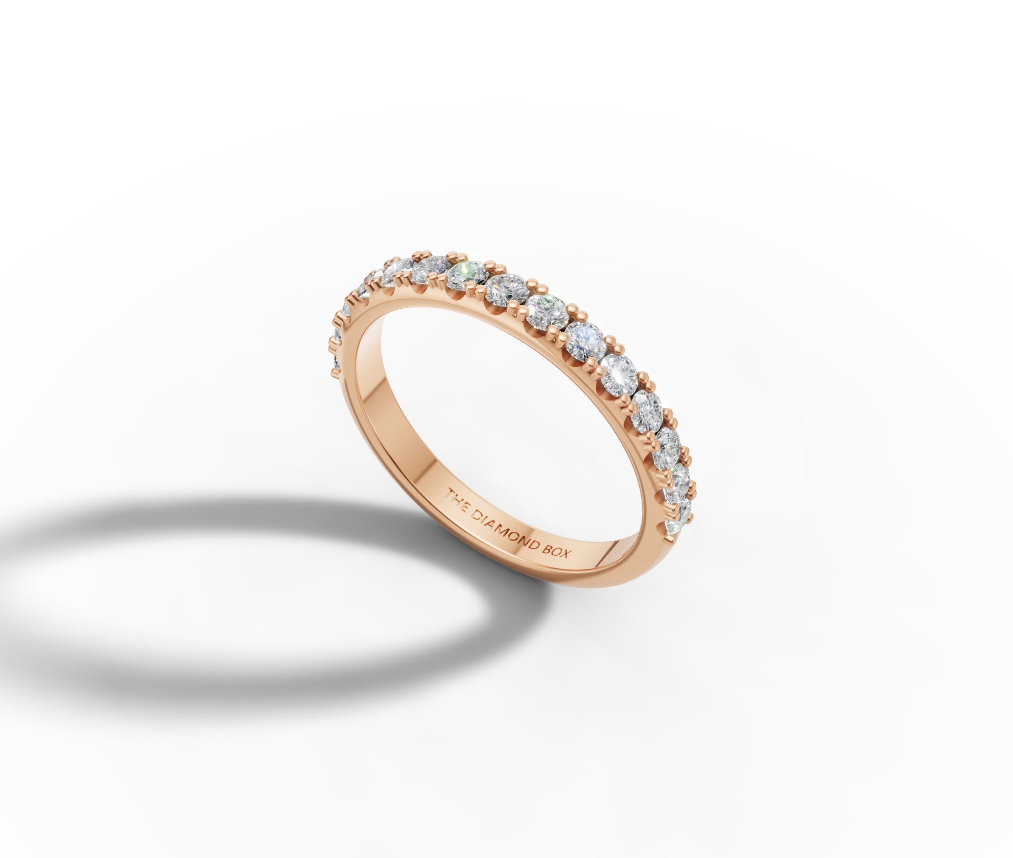 9ct White Gold Ladies Moissanite Wedding Band Band | 0,45ct