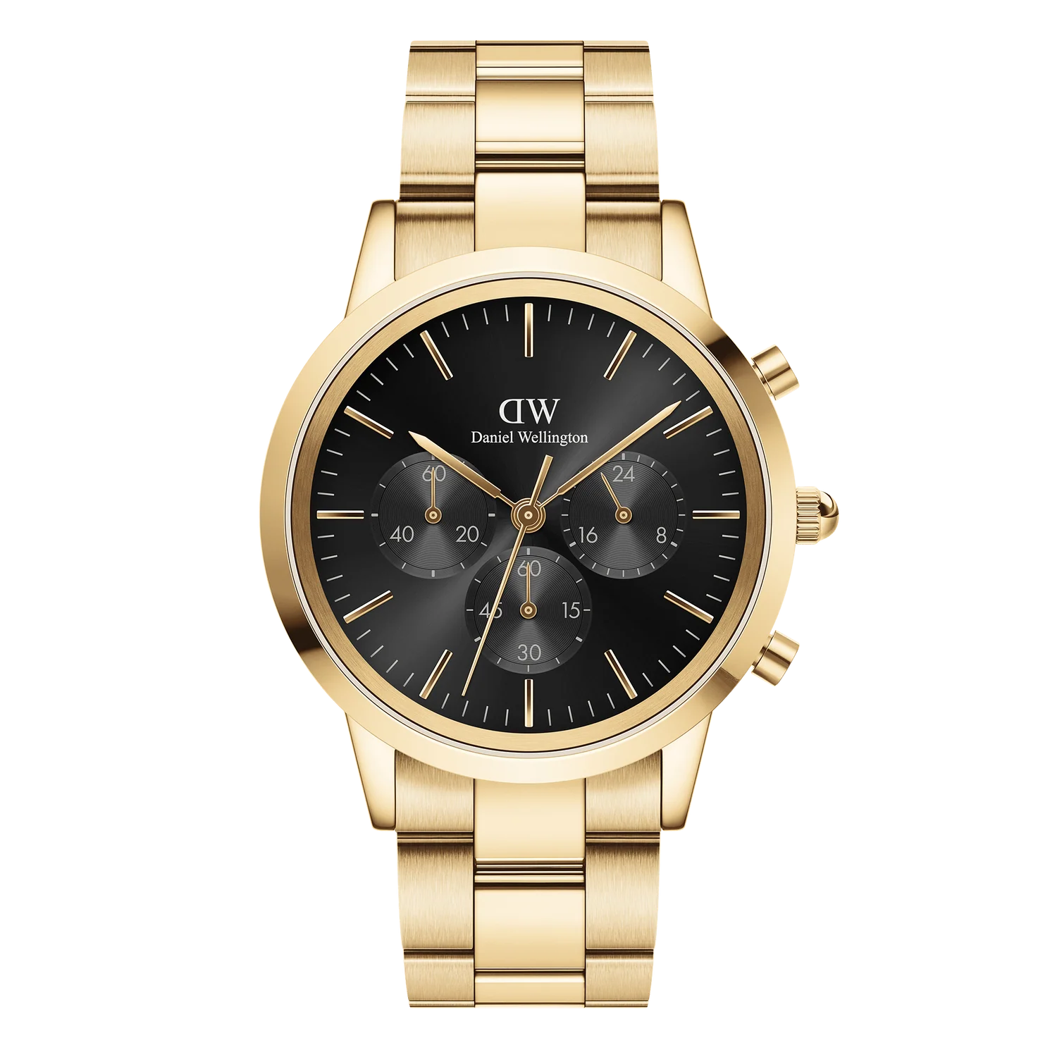 Daniel Wellington Iconic Chronograph Link Onyx Gents Watch - DW00100641