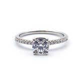 9ct White Gold Ladies 0,50ct Round Moissanite accented Engagement Ring The_Diamond_box_South_Africa