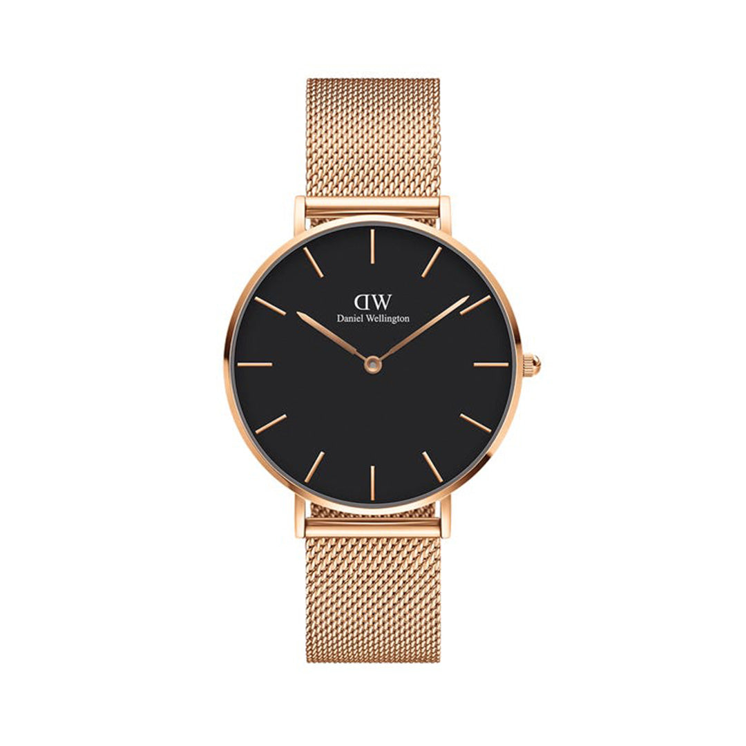 Daniel Wellington Petite Melrose Watch (Rose & Black) 36mm- DW00100303