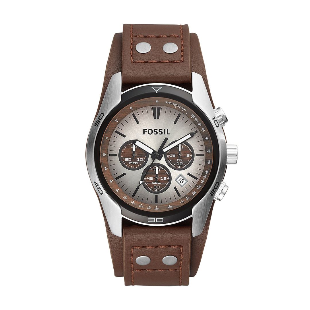 Fossil Coachman Chronograph Brown Leather Watch - CH2565